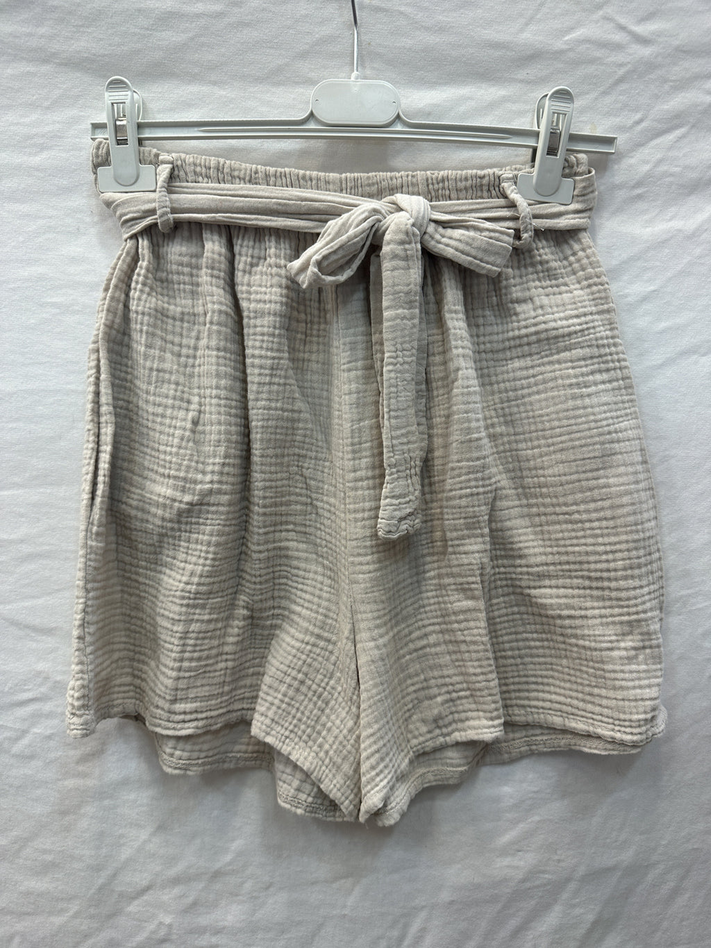 Cotton Gauze Shorts Beige