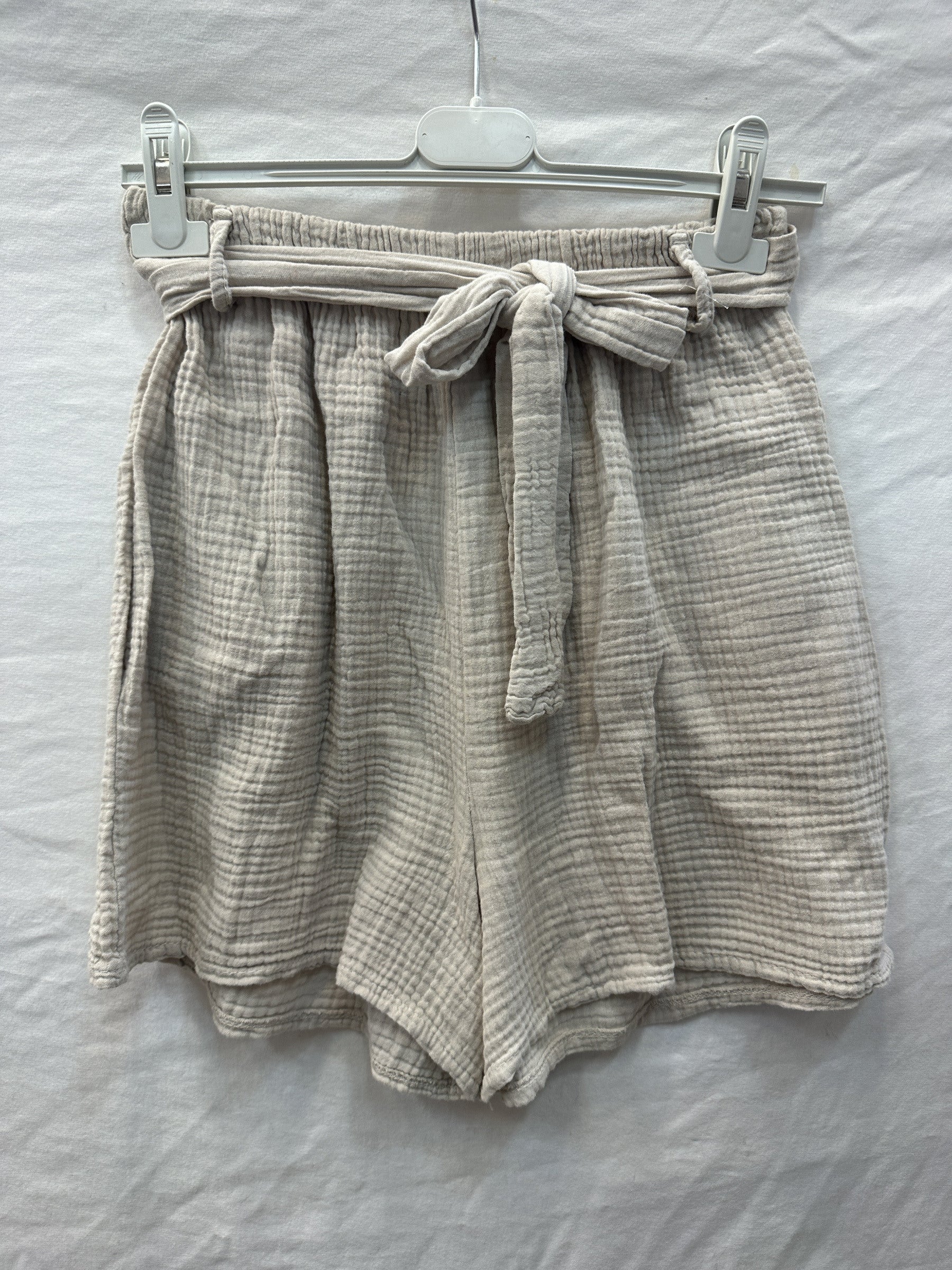 Cotton Gauze Shorts Beige