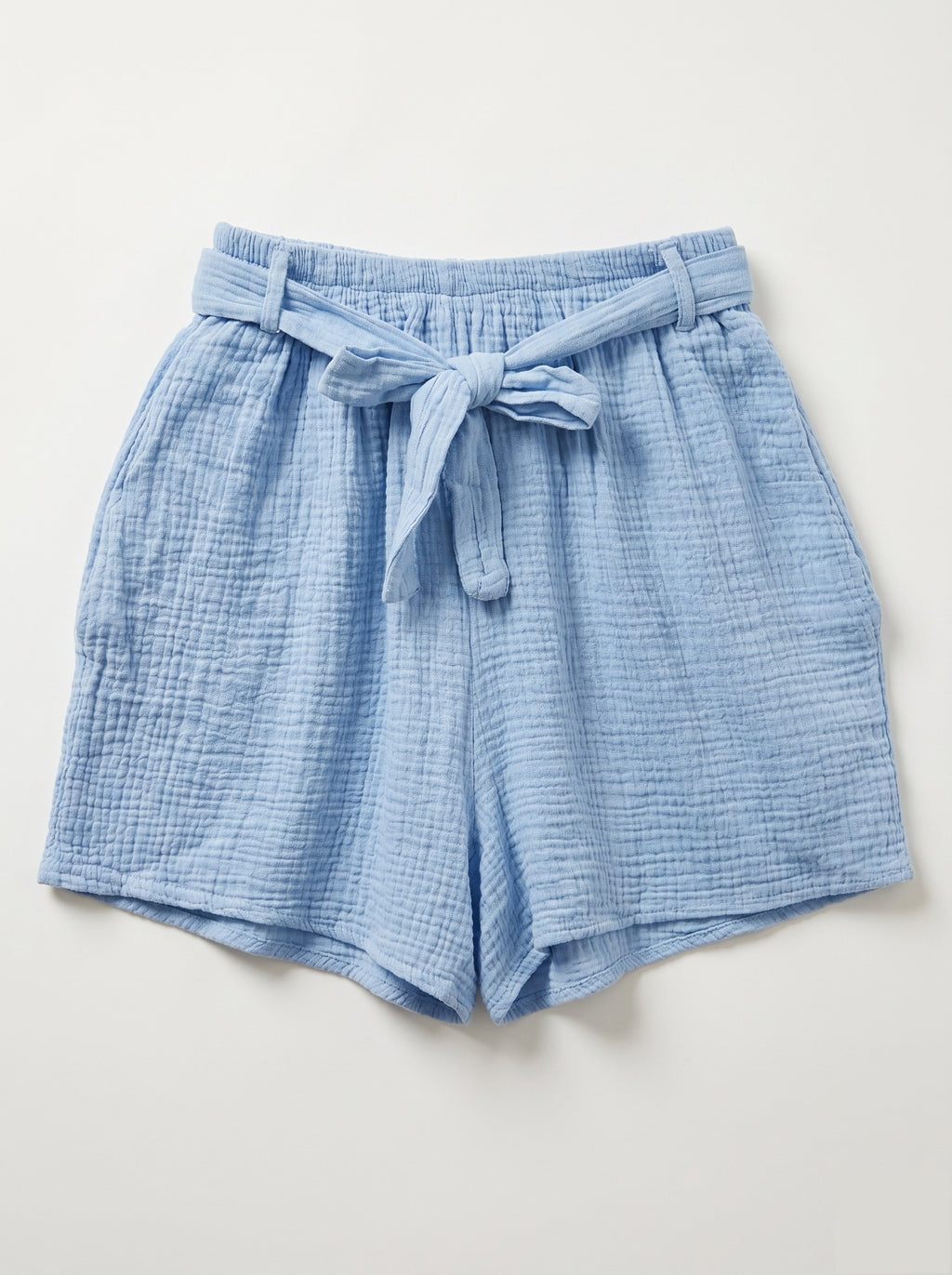 Cotton Gauze Shorts Sky Blue