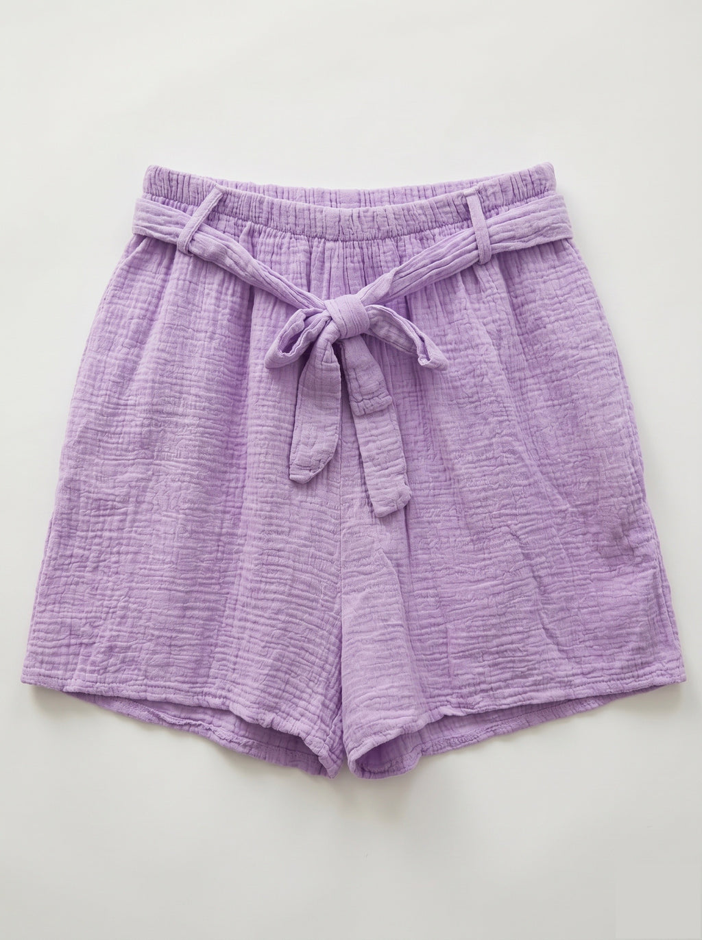 Cotton Gauze Shorts Lilac
