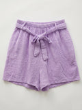 Cotton Gauze Shorts Lilac