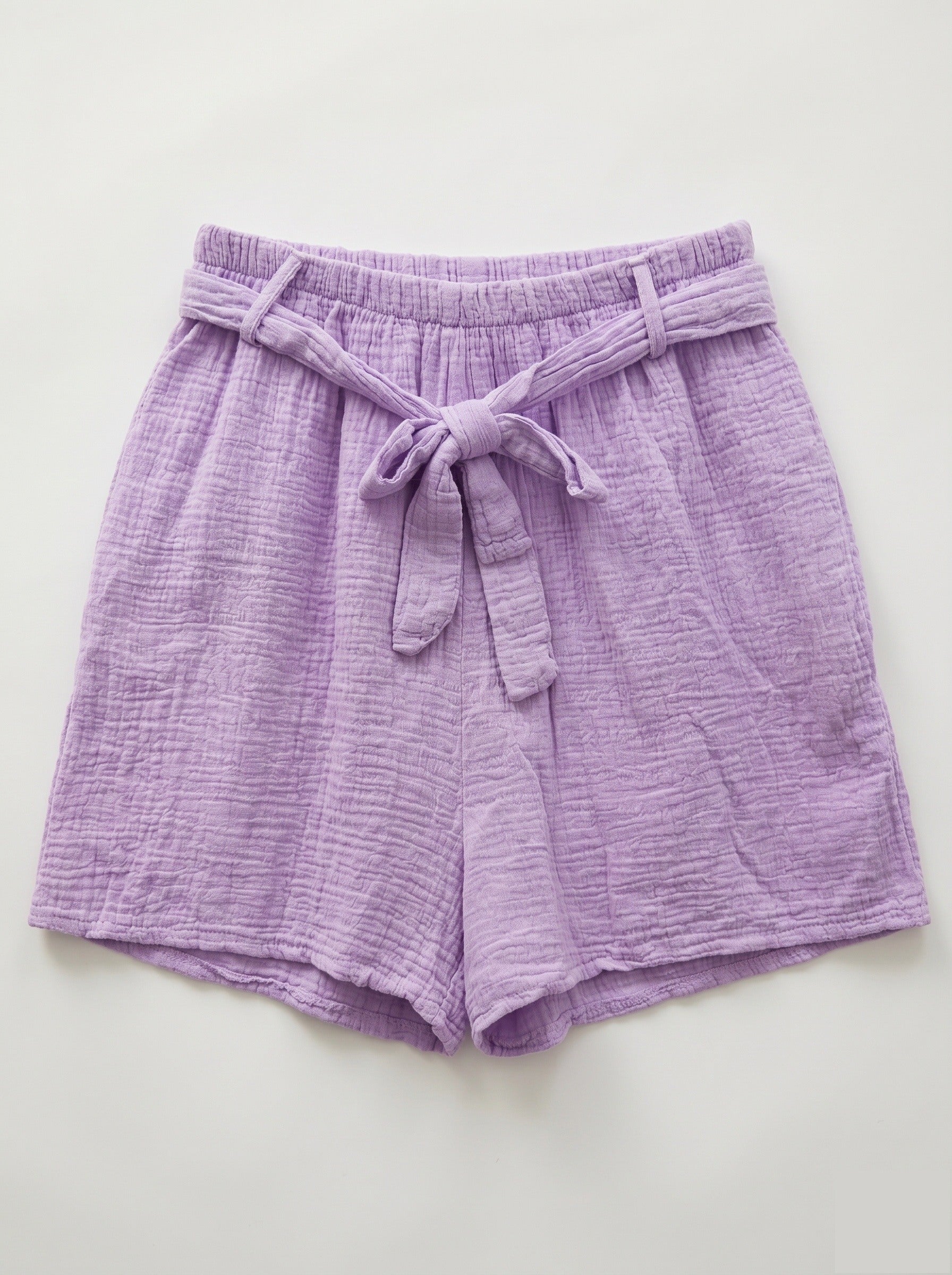 Cotton Gauze Shorts Lilac