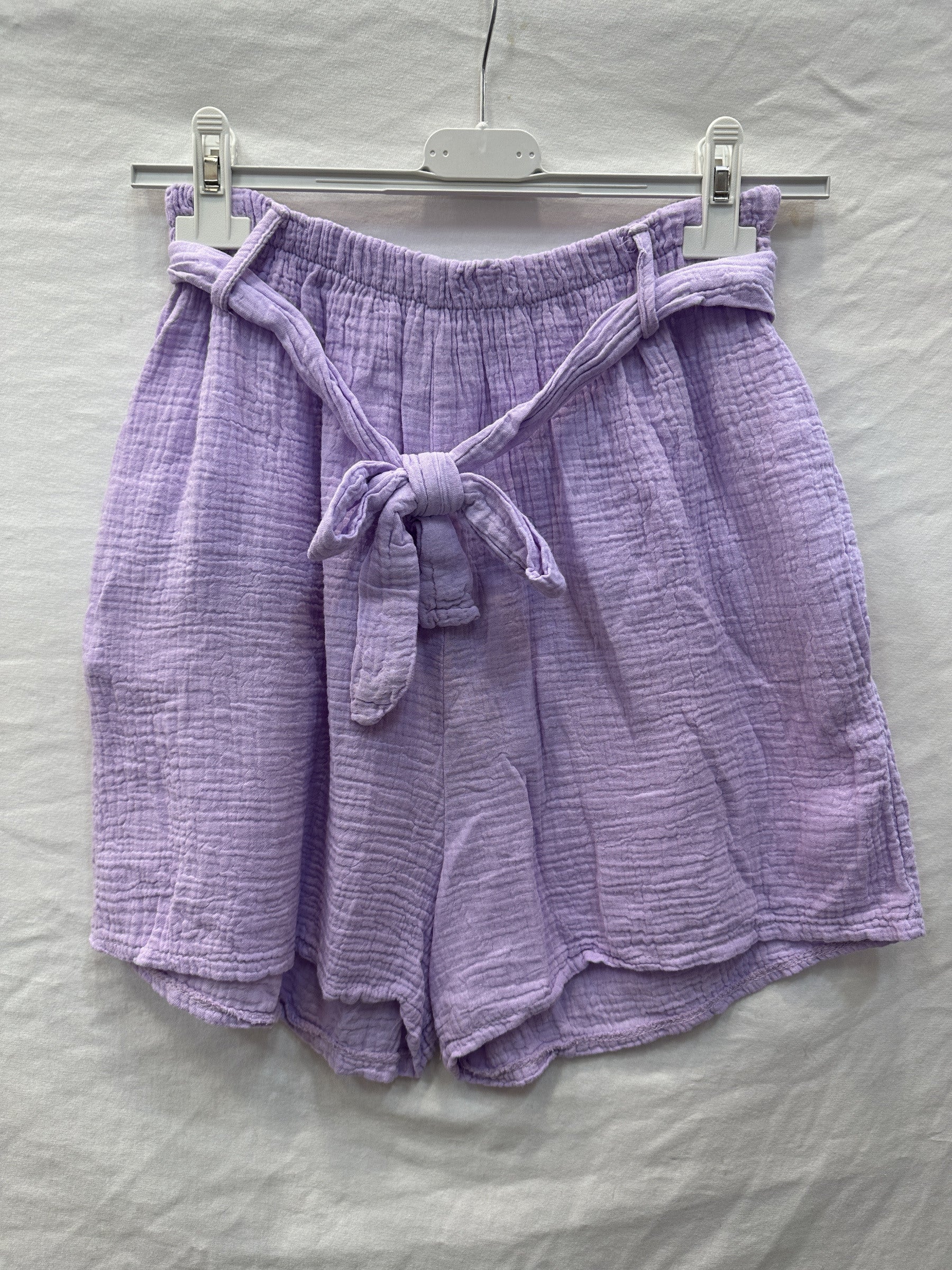 Cotton Gauze Shorts Lilac