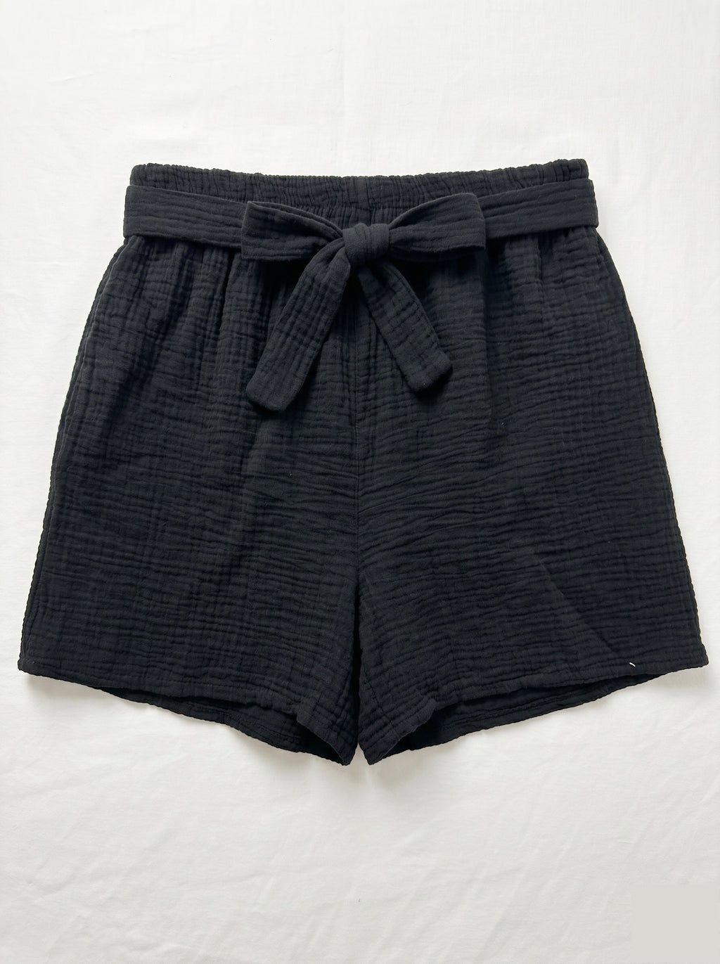 Cotton Gauze Shorts Black