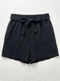 Cotton Gauze Shorts Black