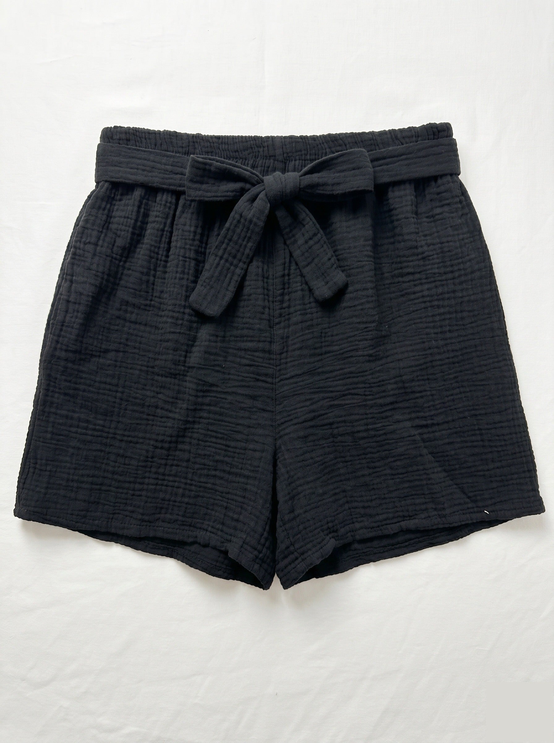 Cotton Gauze Shorts Black