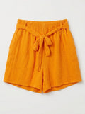 Cotton Gauze Shorts Orange