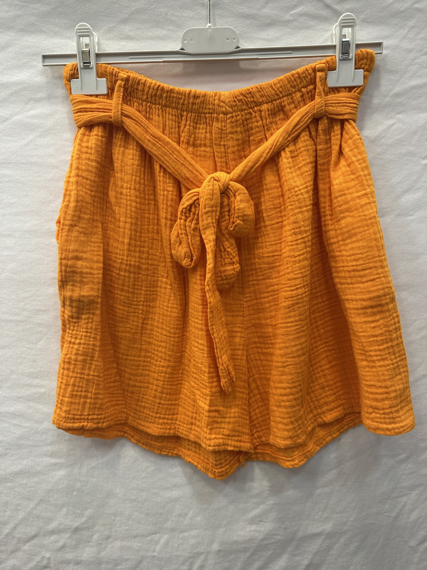 Cotton Gauze Shorts Orange
