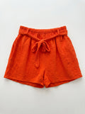 Cotton Gauze Shorts Orange Red