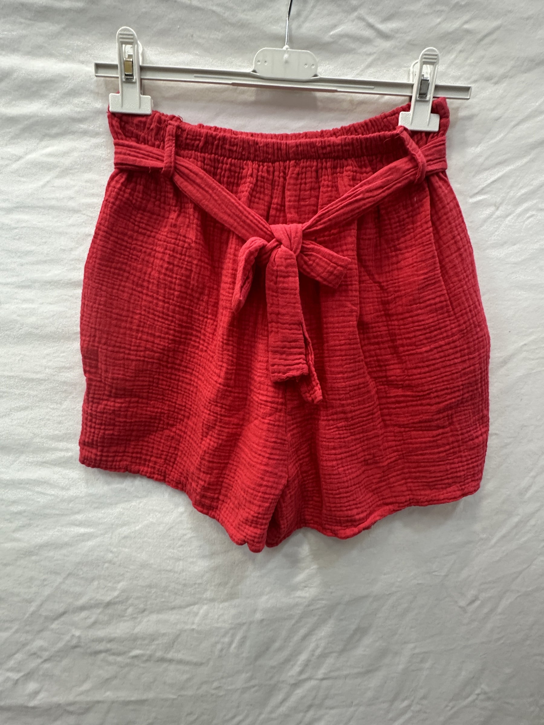 Cotton Gauze Shorts Red