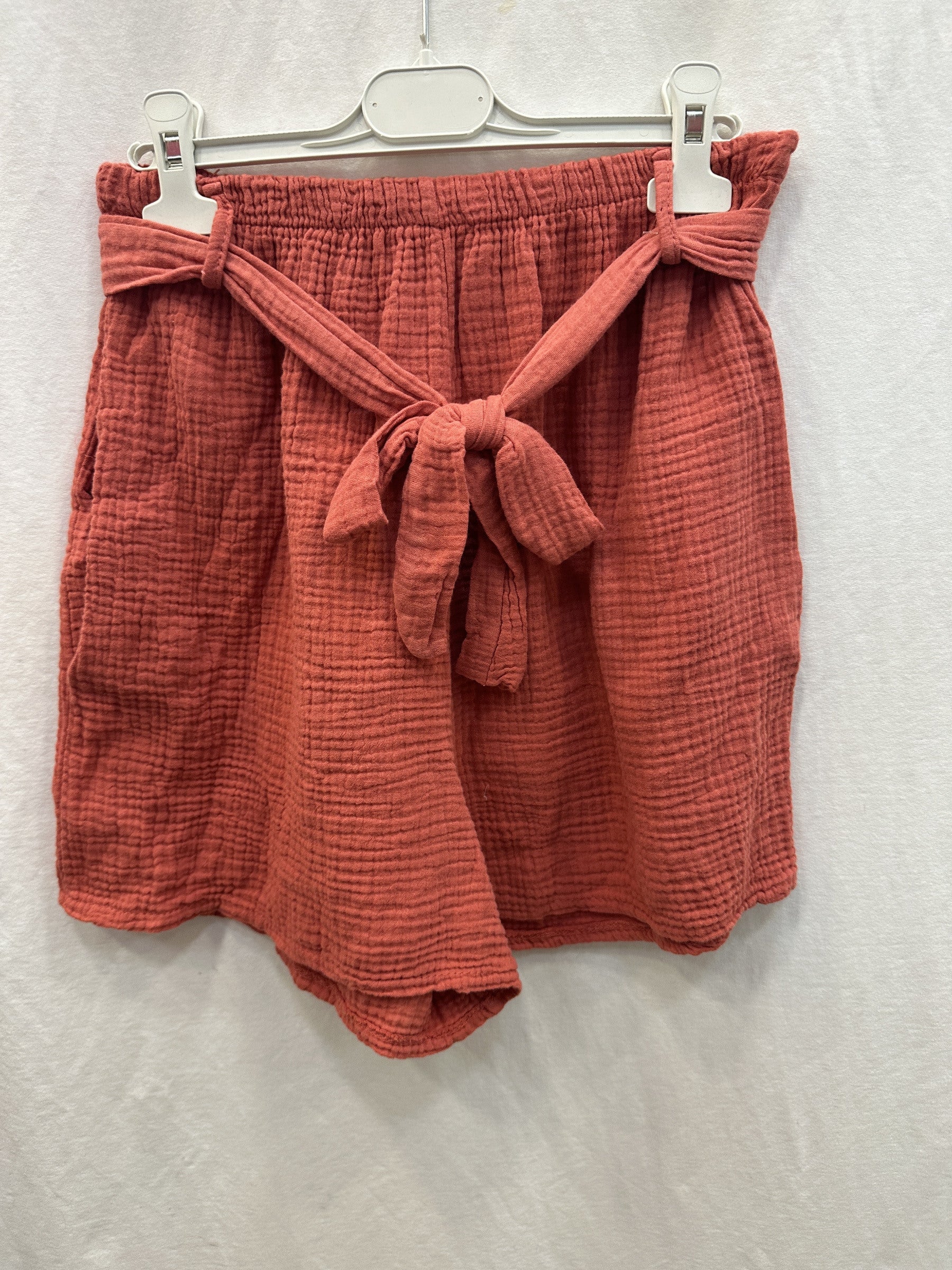 Cotton Gauze Shorts Old Rose