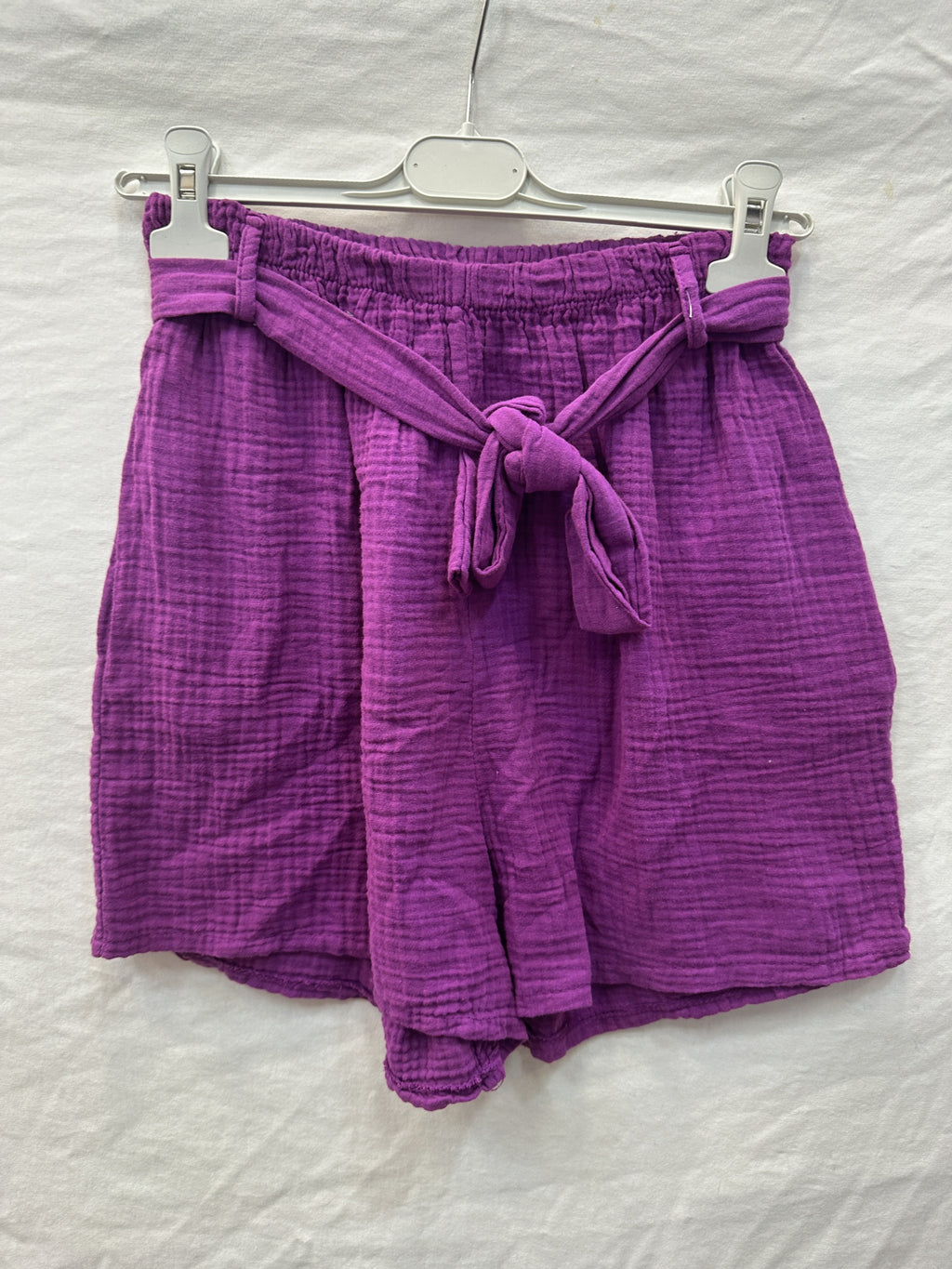 Cotton Gauze Shorts Purple
