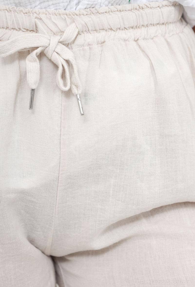 Linen/Cotton Shorts Beige
