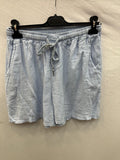 Linen/Cotton Shorts Sky Blue