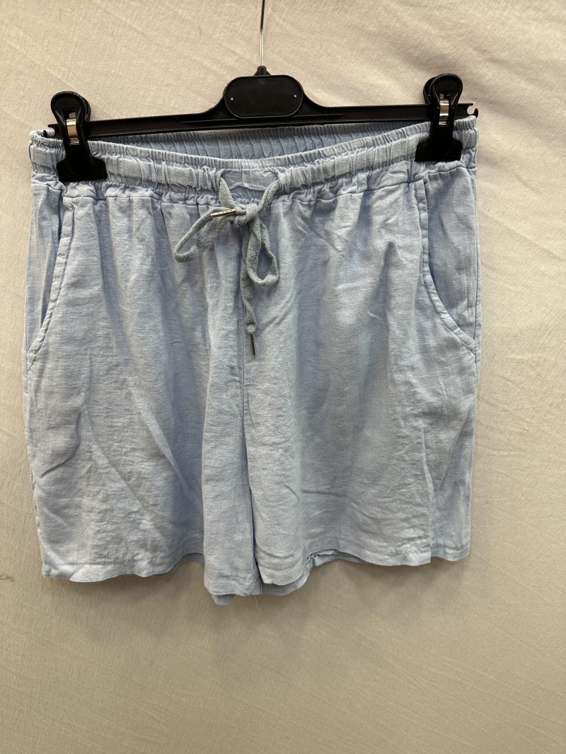 Linen/Cotton Shorts Sky Blue