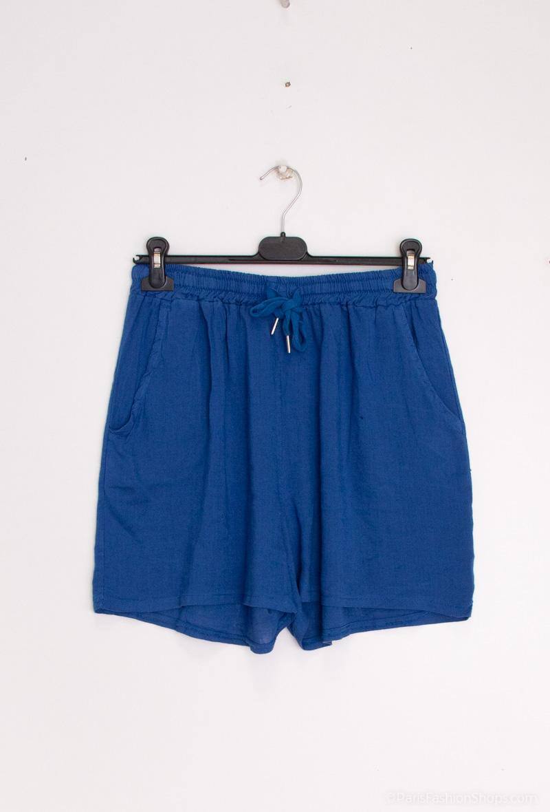 Linen/Cotton Shorts Royal Blue