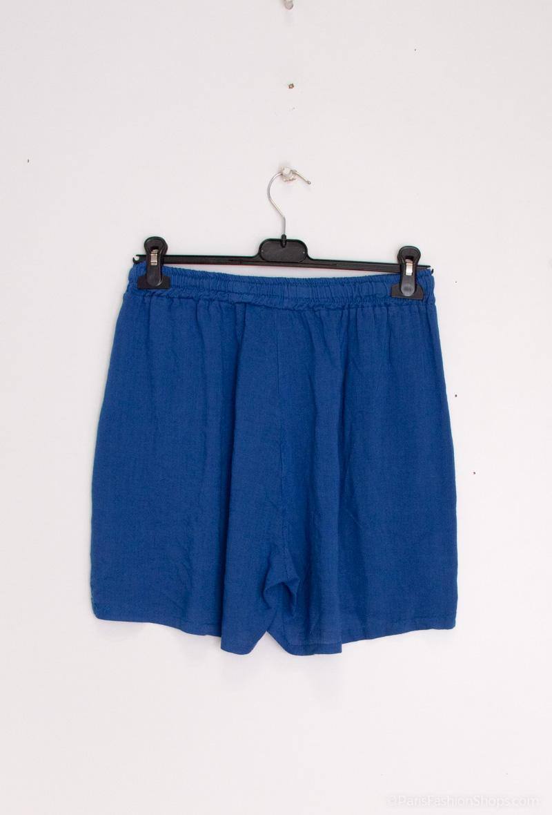 Linen/Cotton Shorts Royal Blue