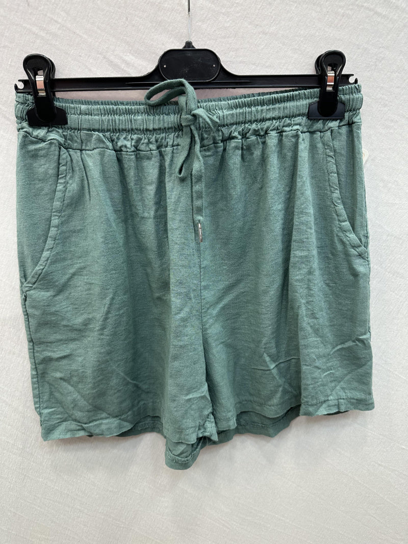 Linen/Cotton Shorts Celadon