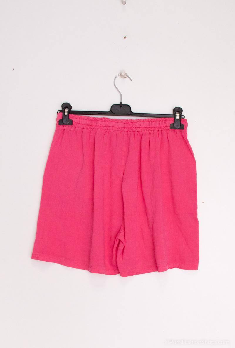 Linen/Cotton Shorts Fuchsia