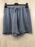 Linen/Cotton Shorts Jeans Blue