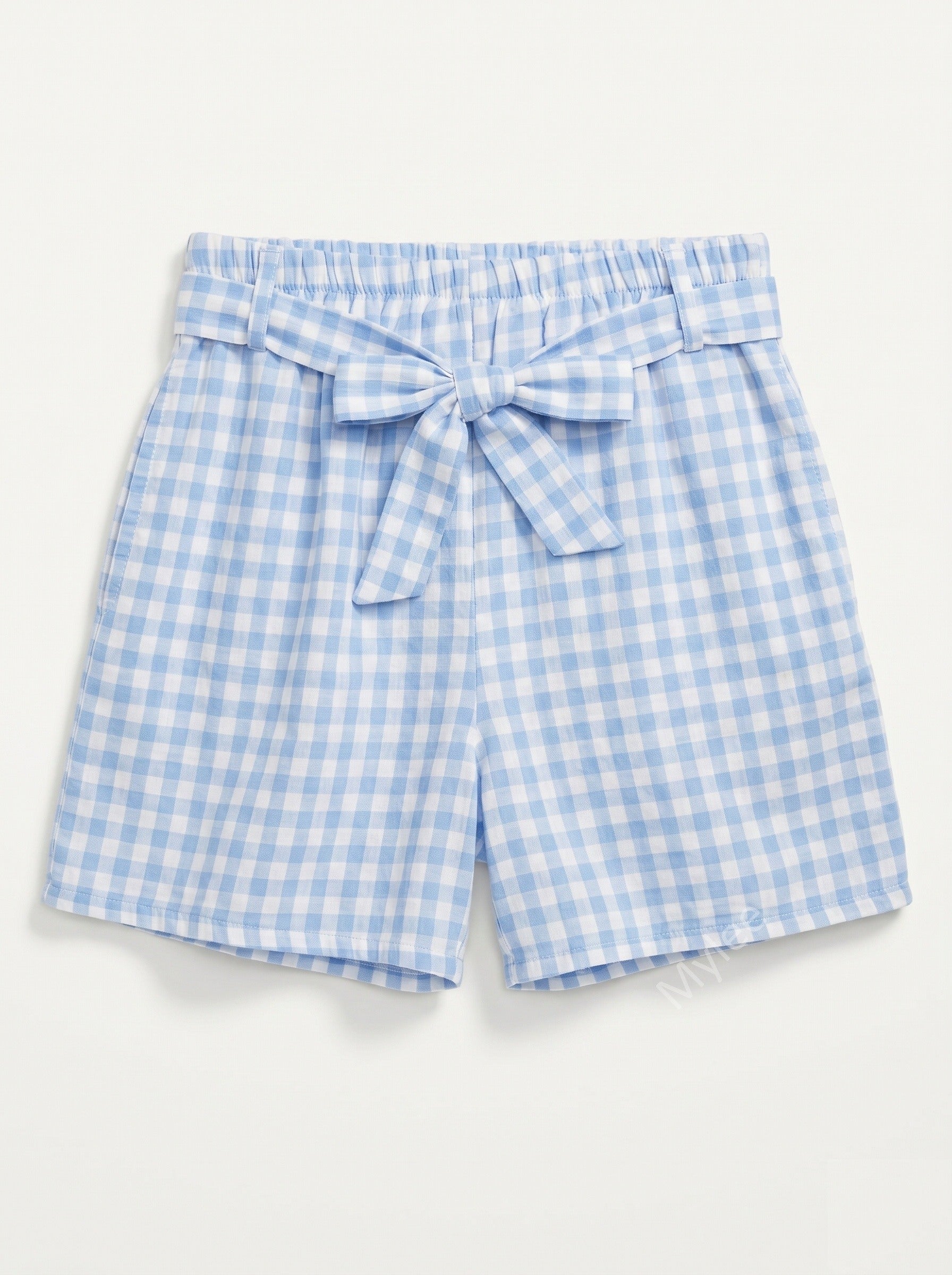 Printed Cotton Gauze Shorts Sky Blue