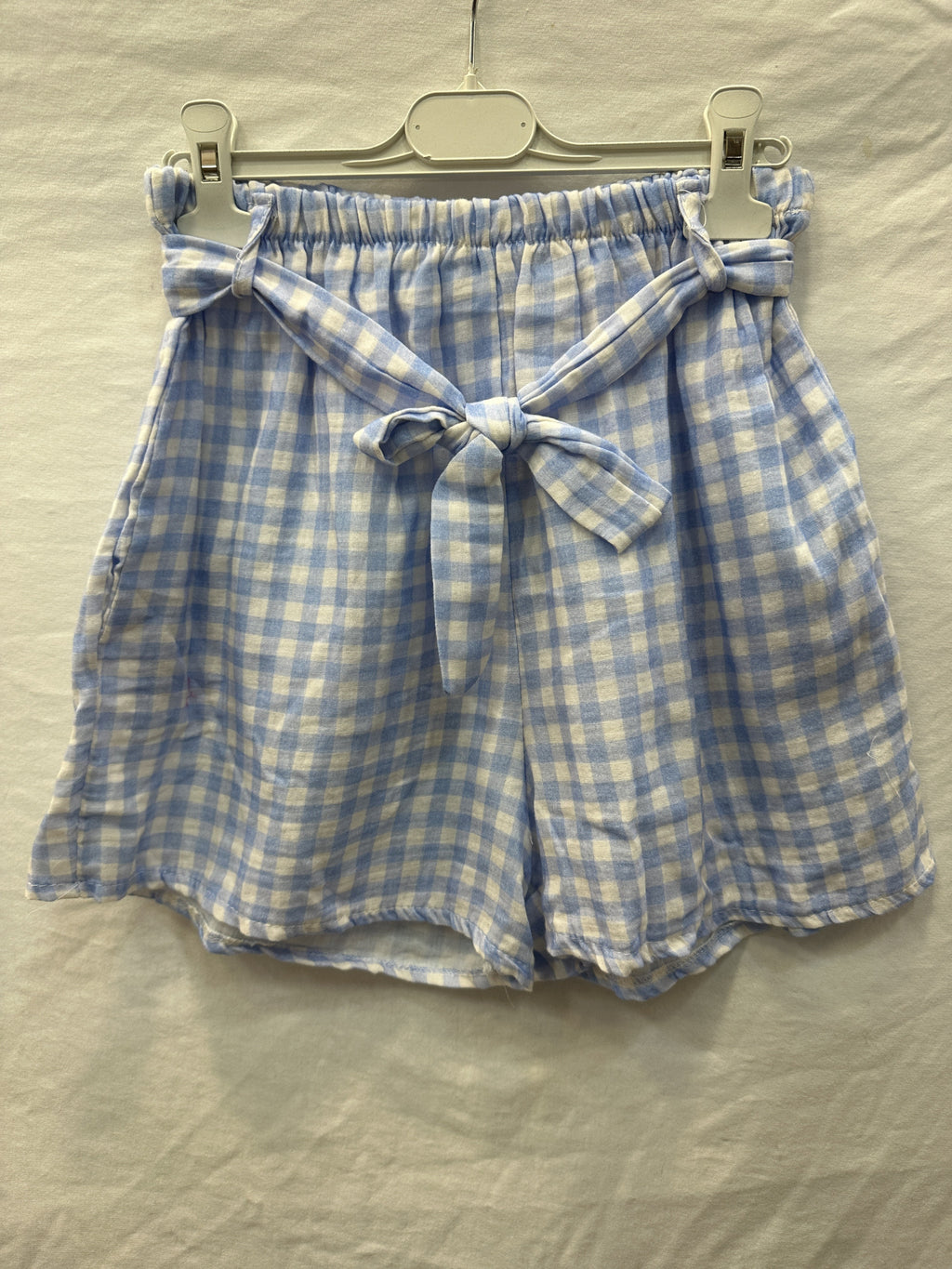 Printed Cotton Gauze Shorts Sky Blue