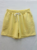 Daisies Fleece Shorts Yellow