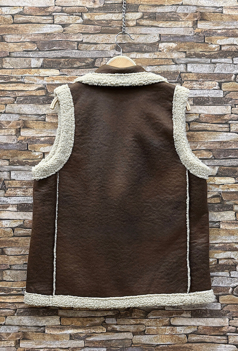 ES19 Dark Brown Sleeveless Coat
