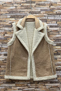 ES22 Caramel Sleeveless Coat