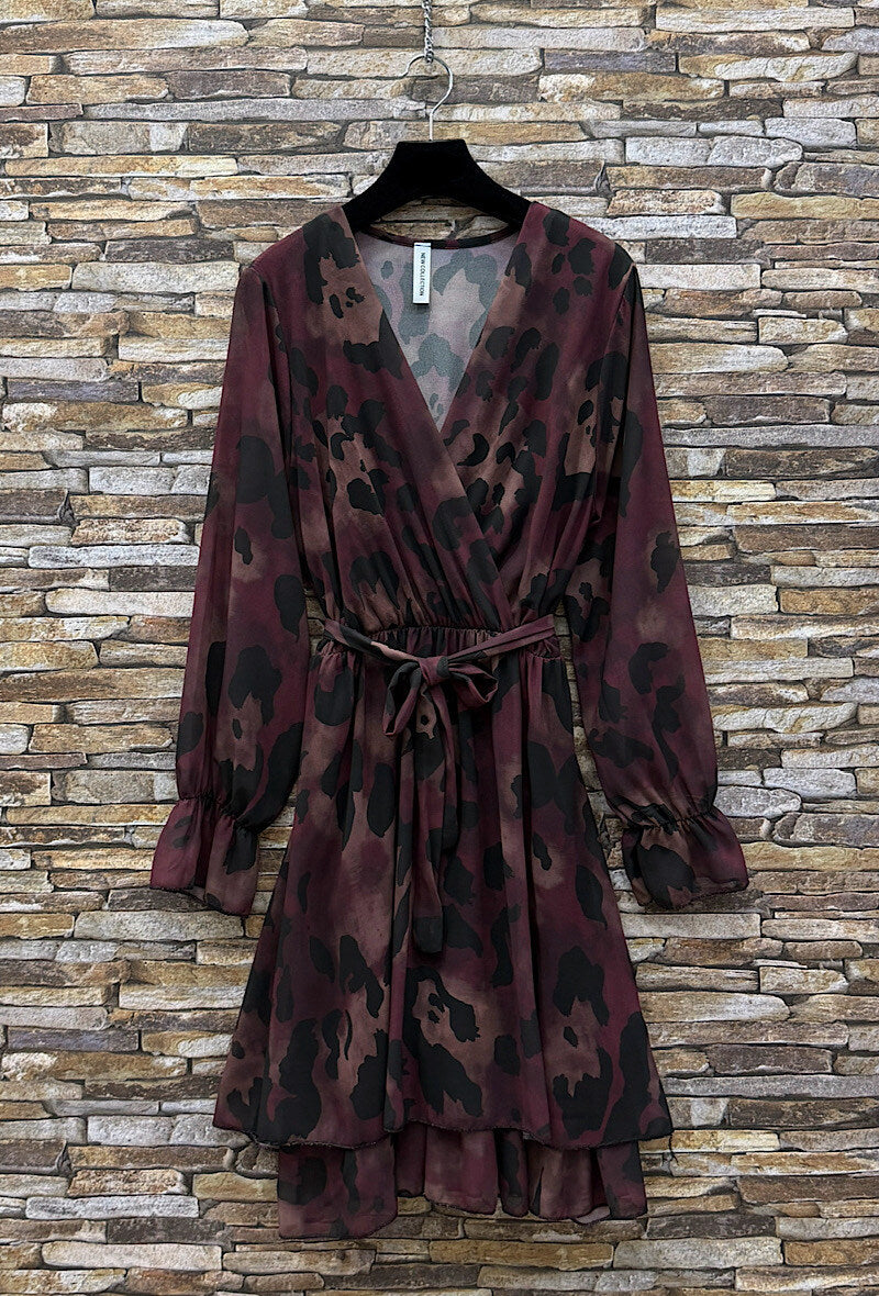 ES1 Burgundy Wrap Dress