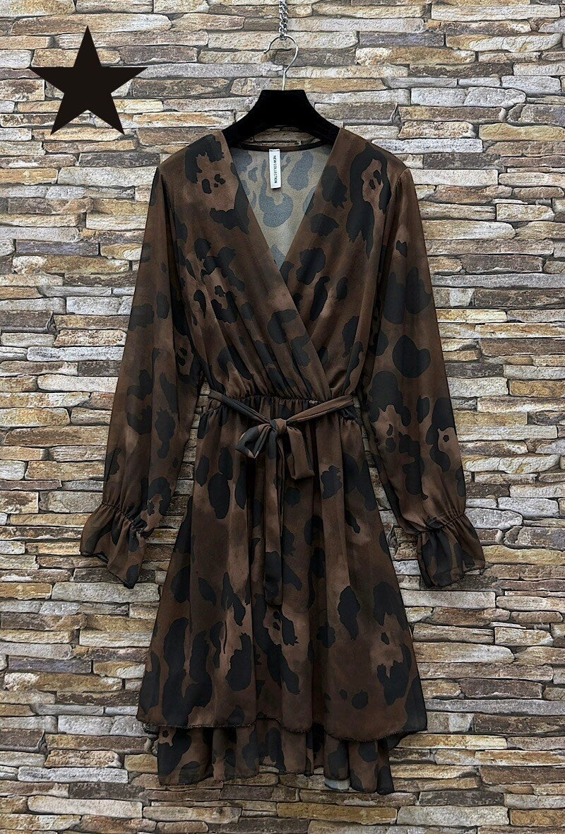 ES3 Dark Brown Wrap Dress
