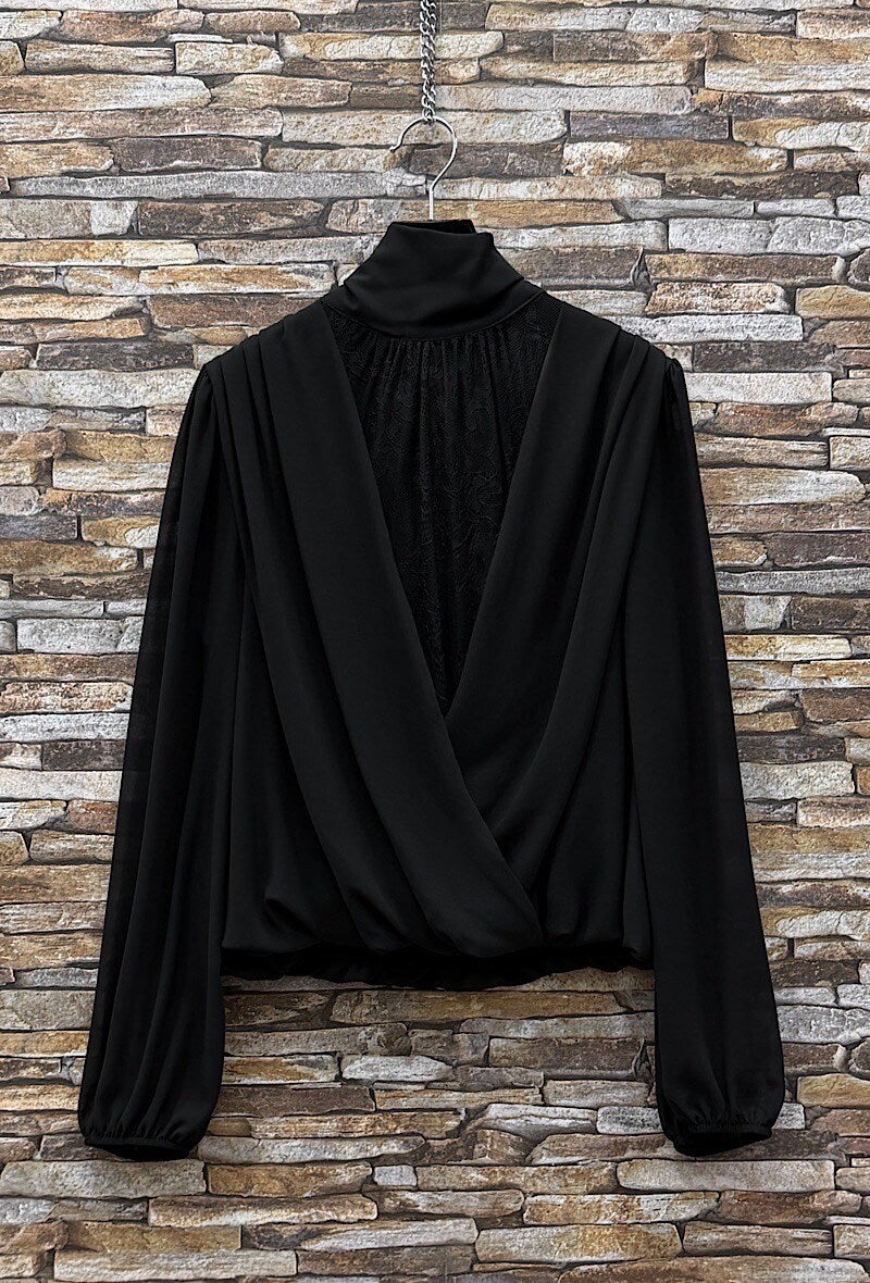ES6 Black Lace Blouse