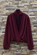 ES7 Burgundy Lace Blouse