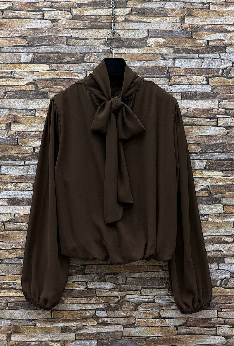 ES8 Dark Brown Lace Blouse