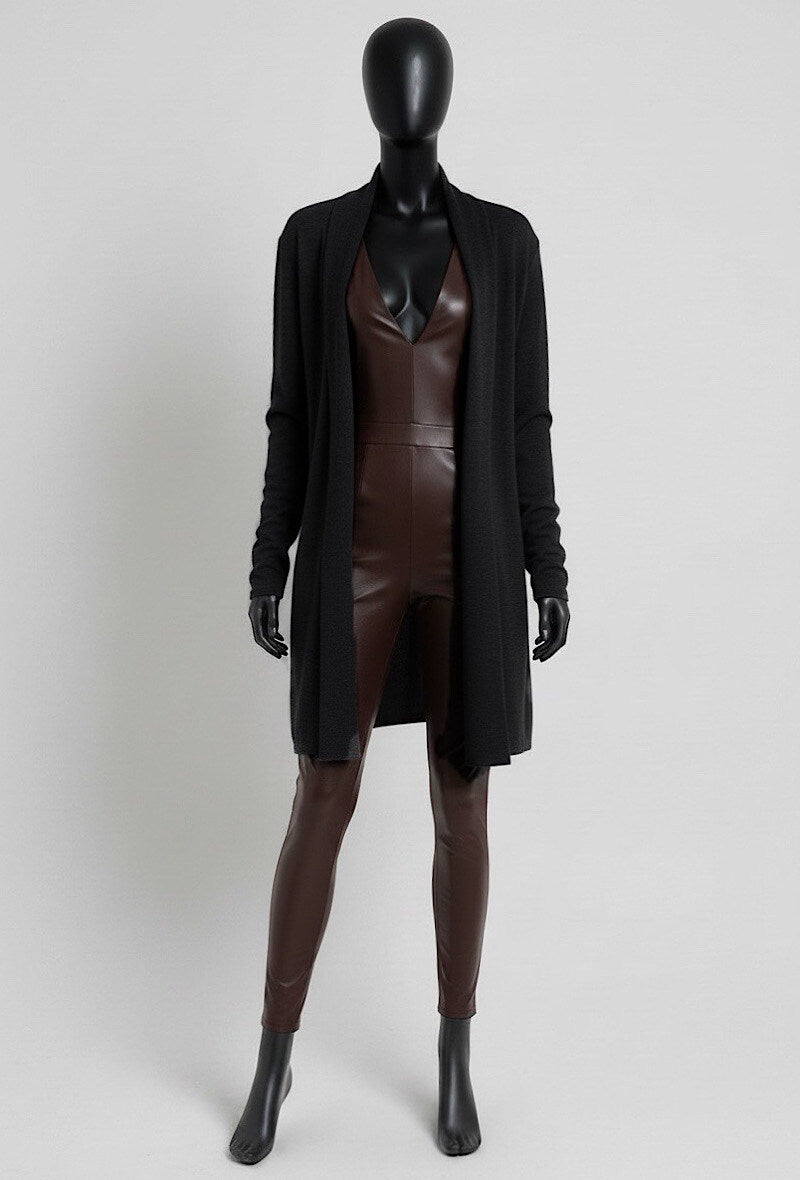 ES11 Black Longline Cardigan