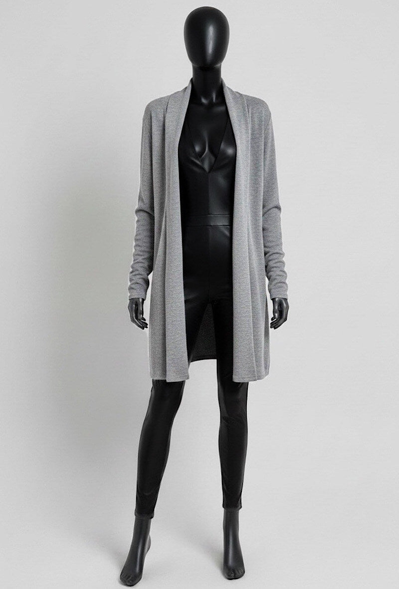 ES12 Gray Longline Cardigan