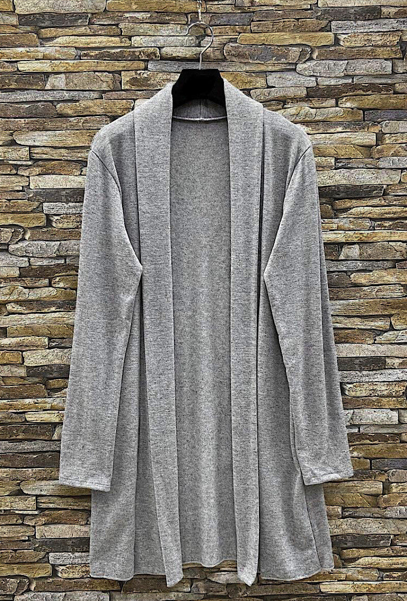 ES12 Gray Longline Cardigan