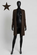 ES13 Dark Brown Longline Cardigan
