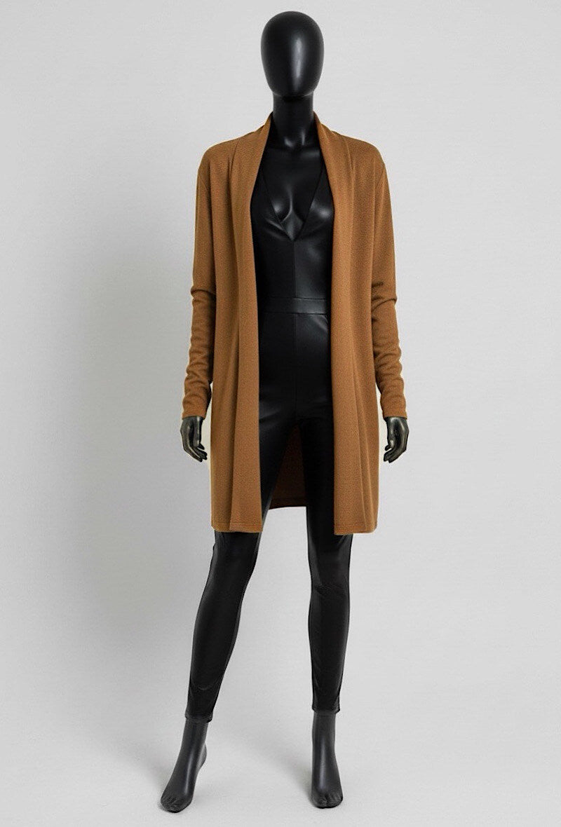 ES14 Brown Longline Cardigan