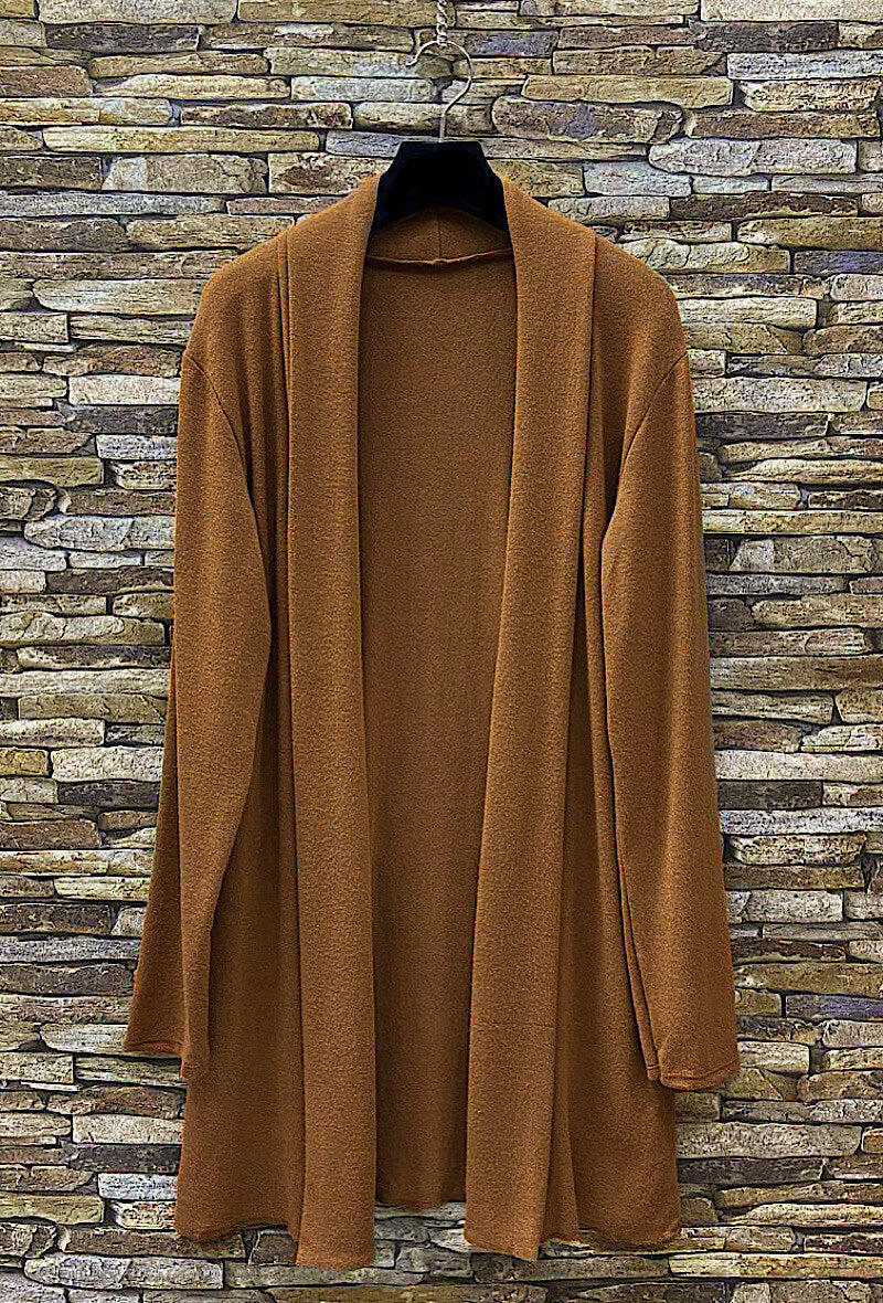 ES14 Brown Longline Cardigan