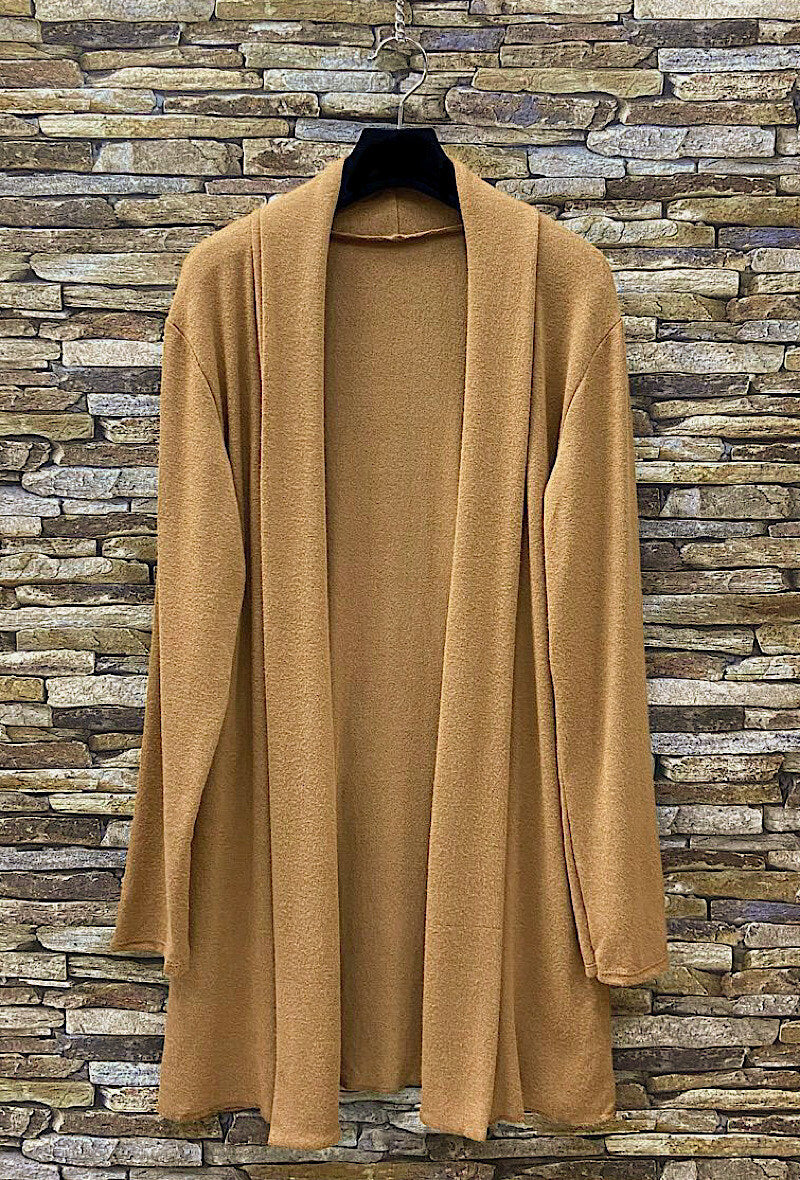 ES15 Caramel Longline Cardigan