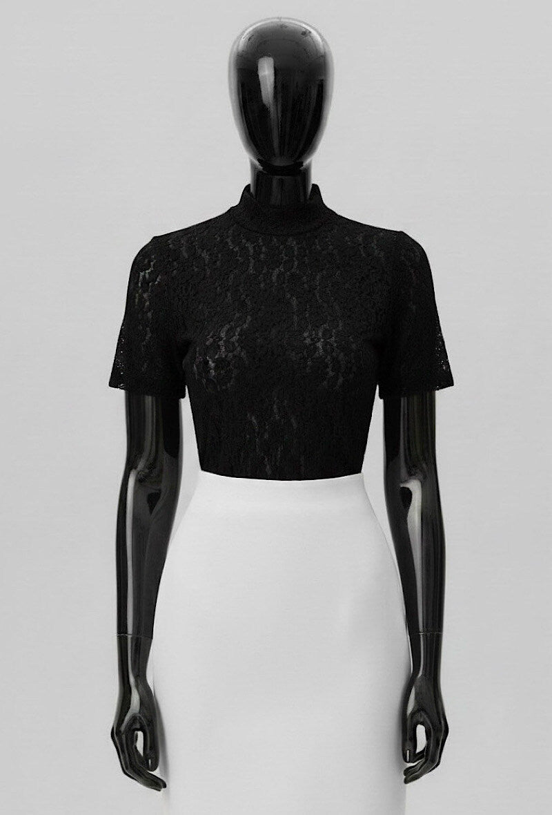 ES28 Black Lace Top