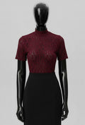 ES30 Burgundy Lace Top
