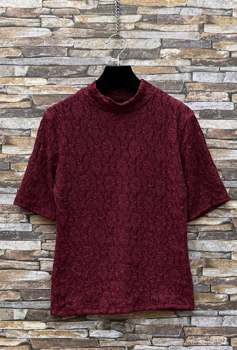 ES30 Burgundy Lace Top