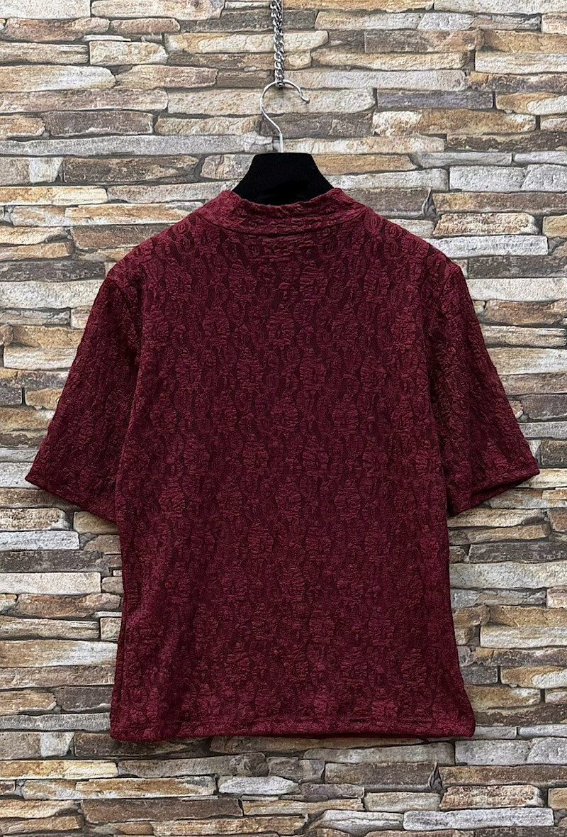 ES30 Burgundy Lace Top