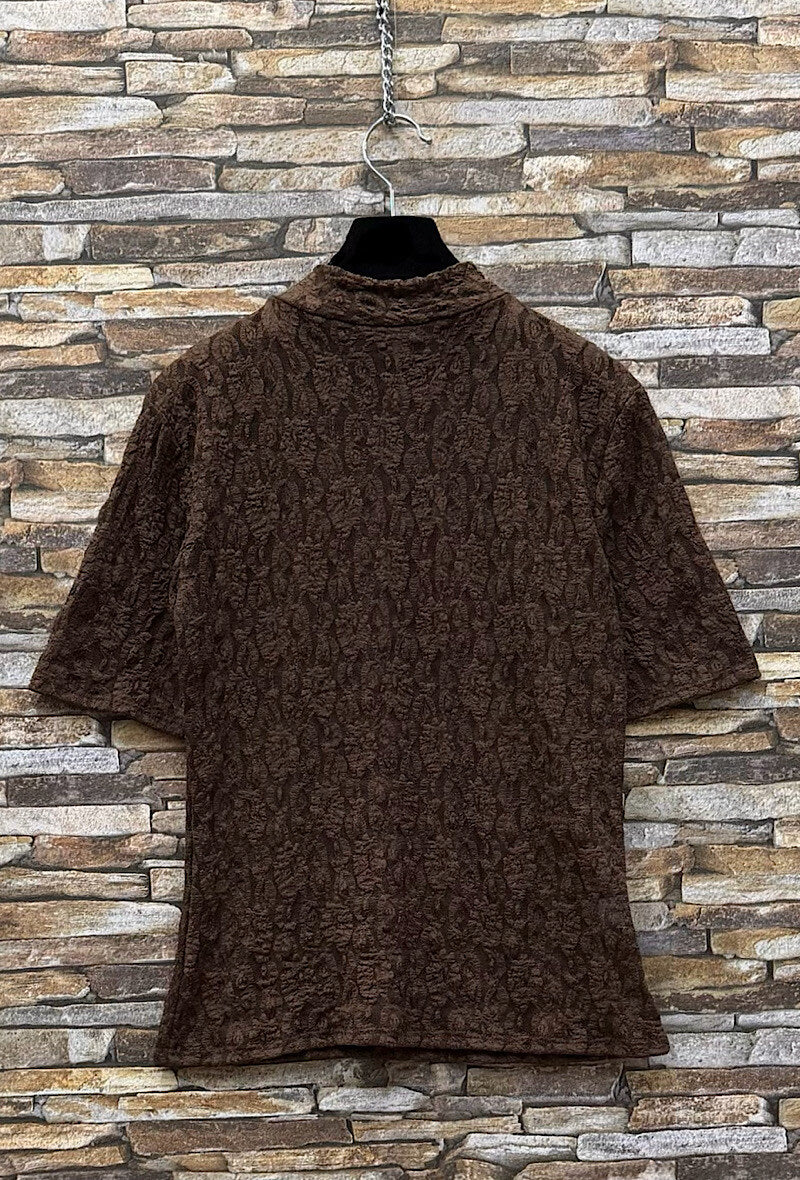 ES32 Dark Brown Lace Top