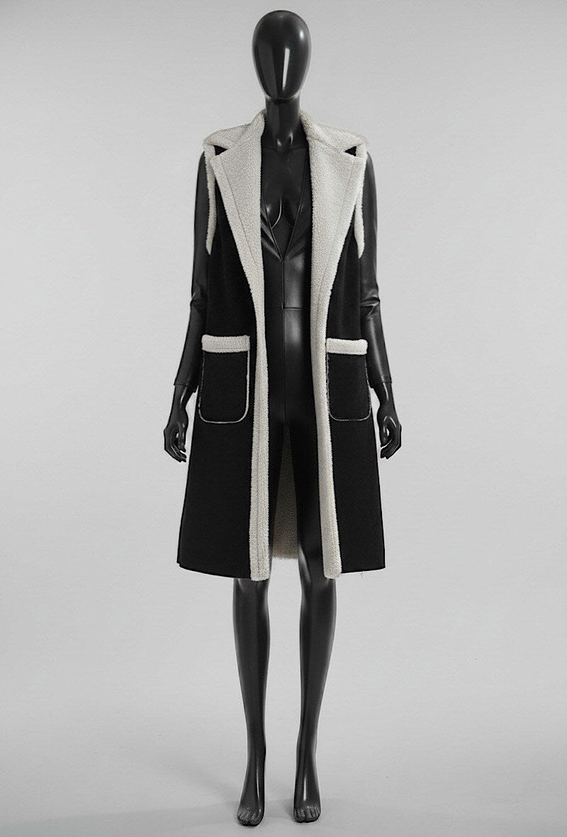 ES16 Black Sleeveless Coat