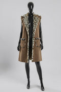ES25 Caramel Leopard Fur Coat