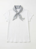 MYHPLSLB Heart Pattern T-shirt and Liberty Scarf Light Blue