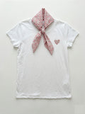 MYHPLSRS Heart Pattern T-shirt and Liberty Scarf Rose Shadow